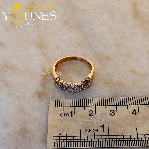 انگشتر گوی تراش دار دولاین طلا لویز ویتون